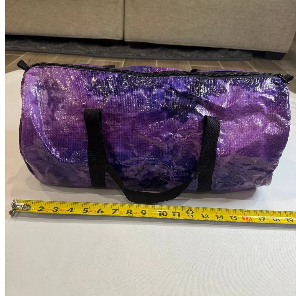 Rareform‎ Duffel Bag Unisex Purple NEW Repurposed Billboard Vinyl One of a Kind